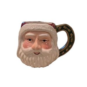 Santa Clause Glazed Pottery Coffee Mug from JC Penney, Christmas